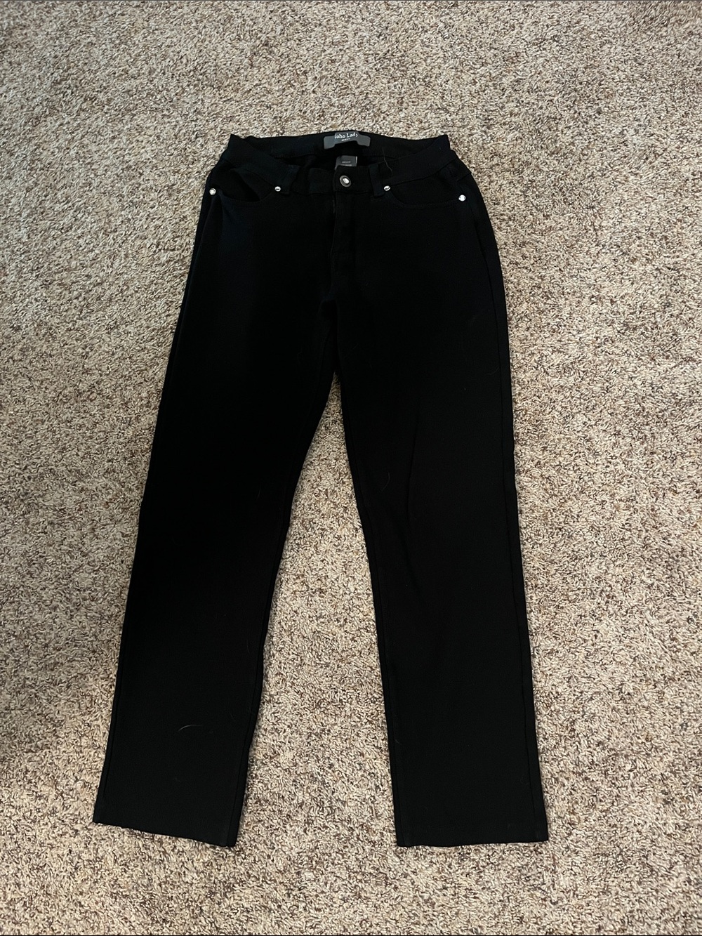 Women’s Black Straight-Leg Jeans by soho lady missy